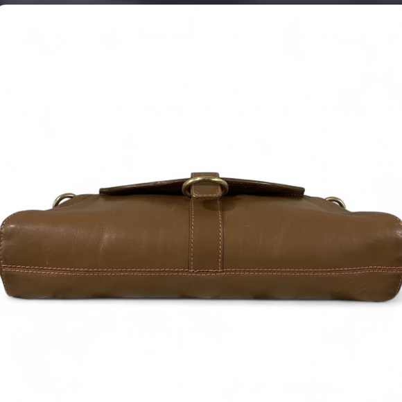 Furla Brown Leather Small Shoulder Bag Gold Hardware Classic Italian Y2K - Picture 12 of 14